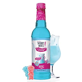 Jordans Skinny Mixes Sugar Free Syrup, Sour Blue Raspberry, Fruit Flavored Water Enhancer, Drink Mix Iced Tea, Lemonade, Drinks, Low Calorie Water Flavoring, Dairy & Gluten Free, Kosher, 25.4 Fl Oz