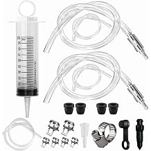2 Pack Brake Bleeder Kit with Syringe Check Valve for Motorcycle ATV | One-man brake bleeder. 100ML syringe, 19.68" hose, one-way valve. 22-piece kit for motorcycle, ATV, car, truck clutch repair.