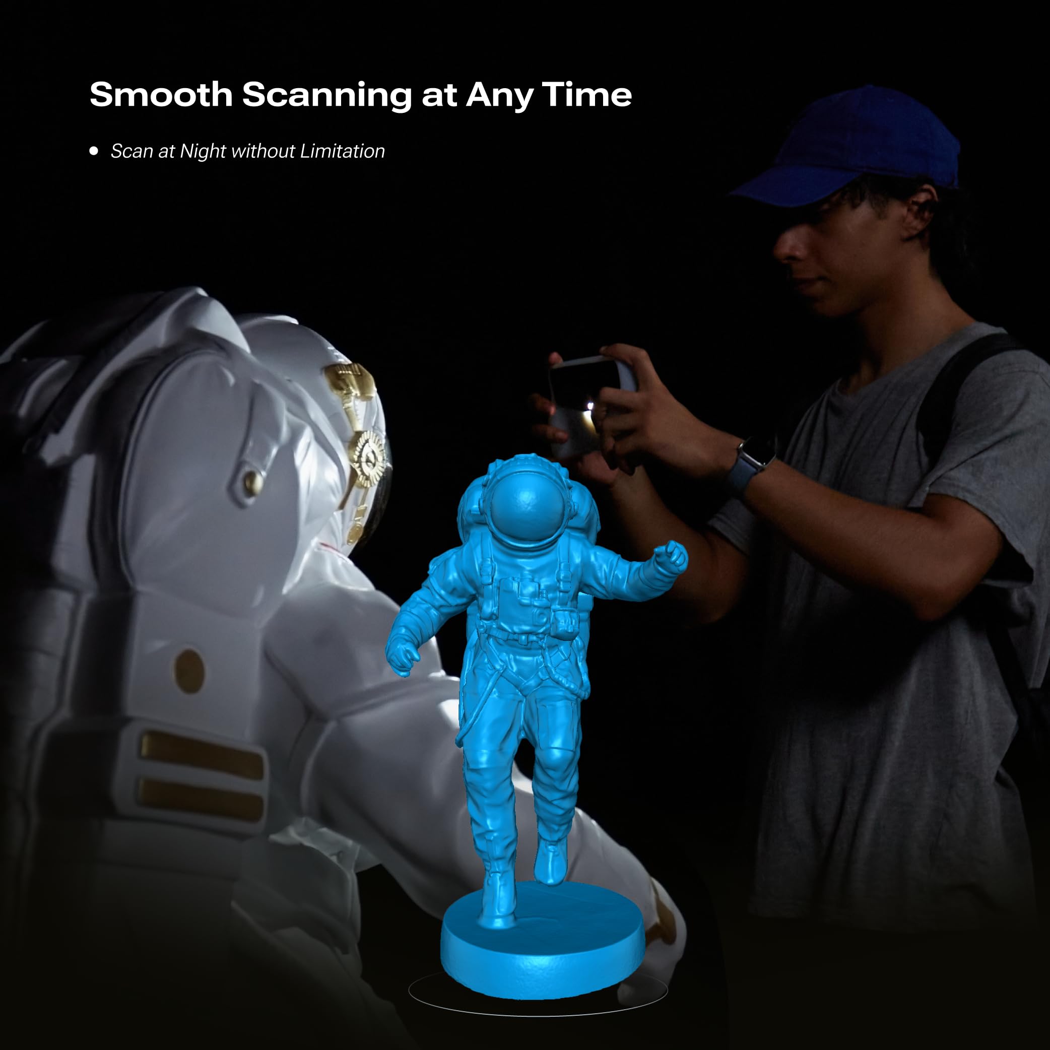 SHINING 3D EINSTAR VEGA Kabelloser 3D-Scanner, All-in-One Handgerät, Duale Technologie für kleine bis große Objekte, 48MP Farbe, Kompatibel mit Win/Mac, 32 GB
