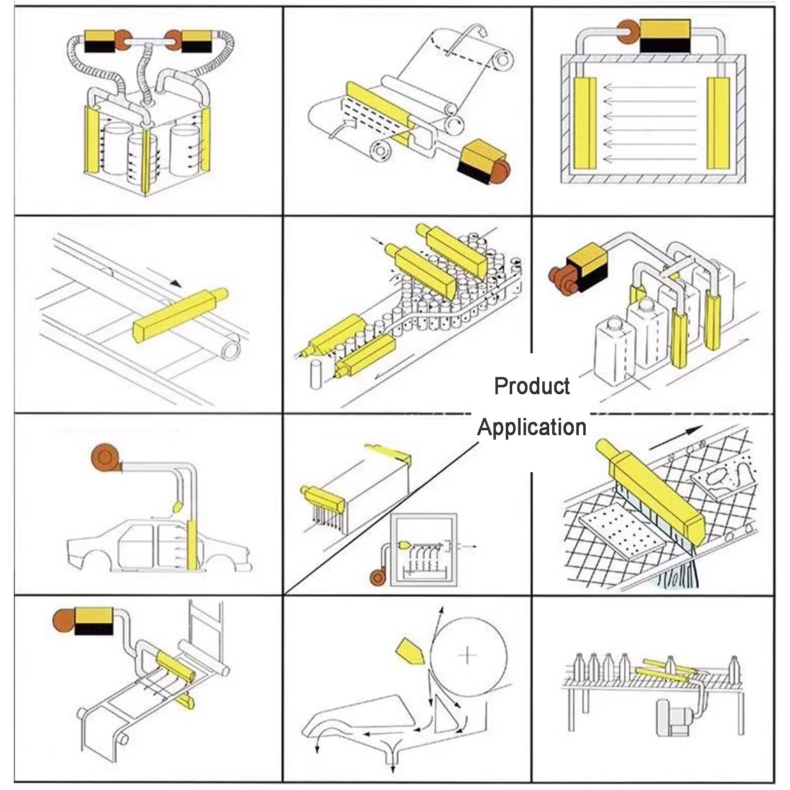 Soplador de cuchillos, hoja de aire industrial, aleación de aluminio, ultrafina, interfaz de 1/4 pulgadas para eliminación de agua y aislamiento de cortinas de viento con compresor de aire de 400 mm