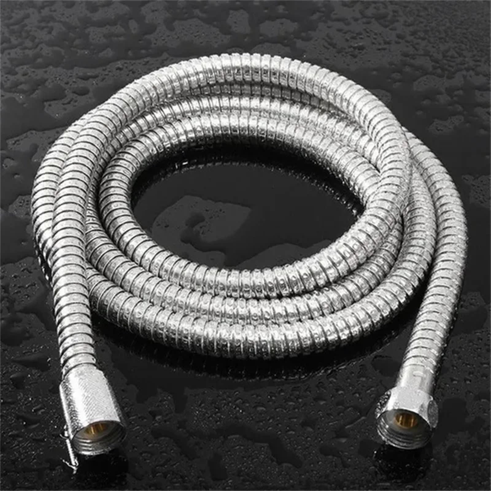 Dusch Schlauch 1,5 M/2 M/3,0 Meter Edelstahl Brauseschlauch Wasserhahnschlauch Flexibler Duschschlauch Badezimmer Badezimmerzubehör Flexibel(3.0M Encryption)