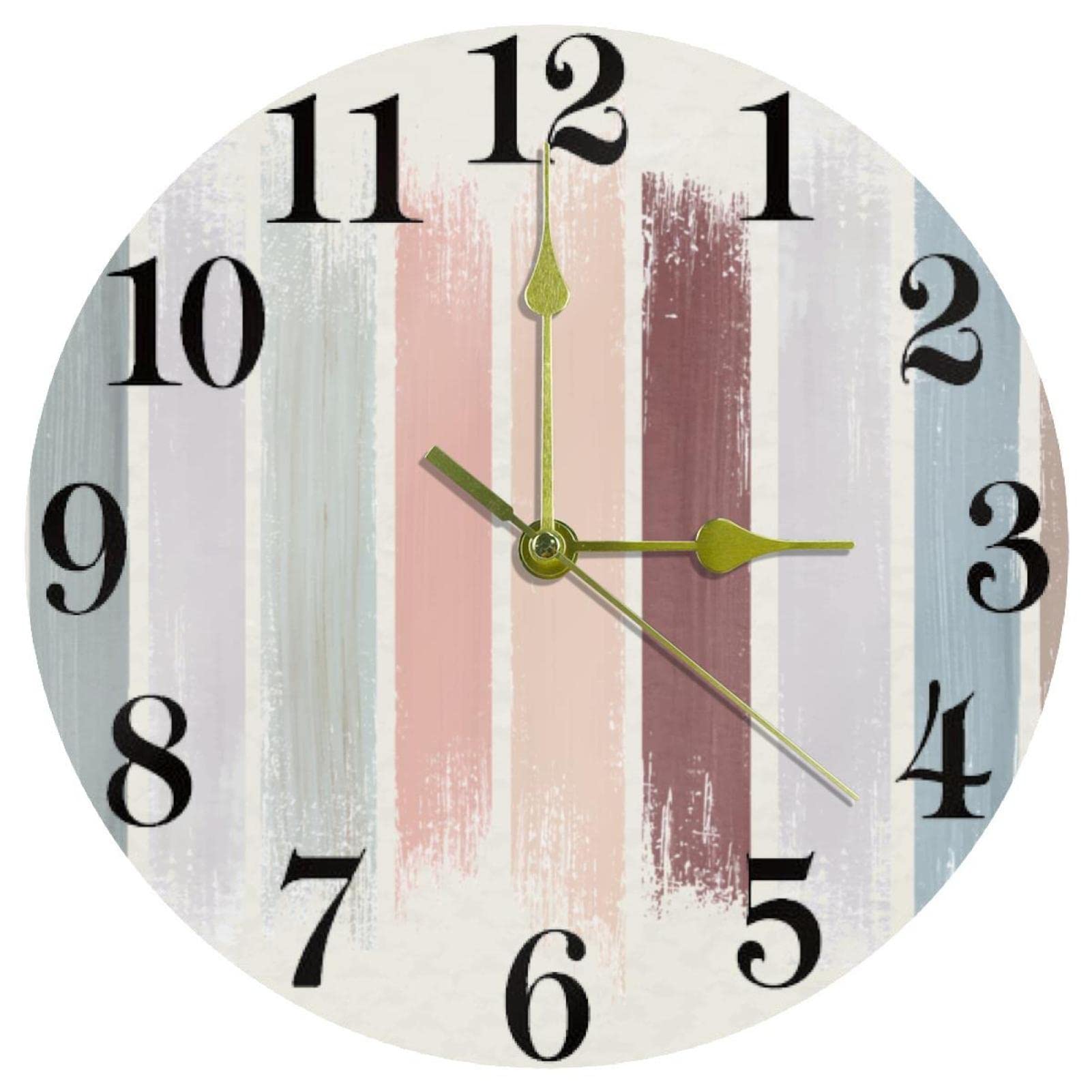 Horloge murale silencieuse sans tic-tac mécanisme quartz précis de 25,4 cm à piles