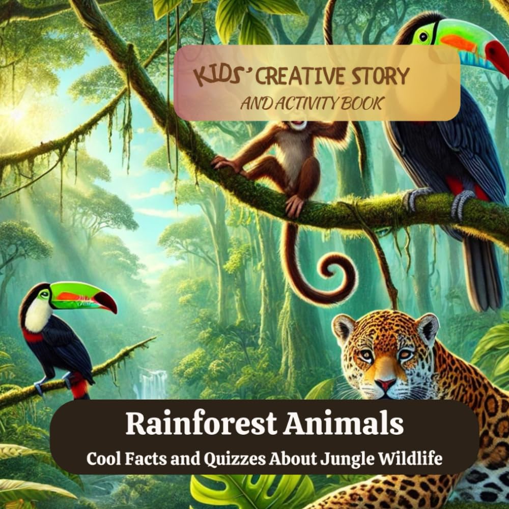 Rainforest Animals: Cool Facts and Quizzes About Jungle Wildlife: Kids' Creative Learning and Activity Book (Dream2Live Creative Kids)