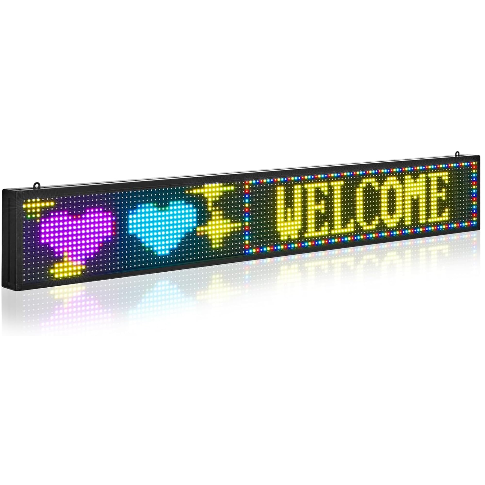 Amazon | 屋内外兼用 LEDポード横縦両用 LED看板 電光掲示板 100X20cm 
