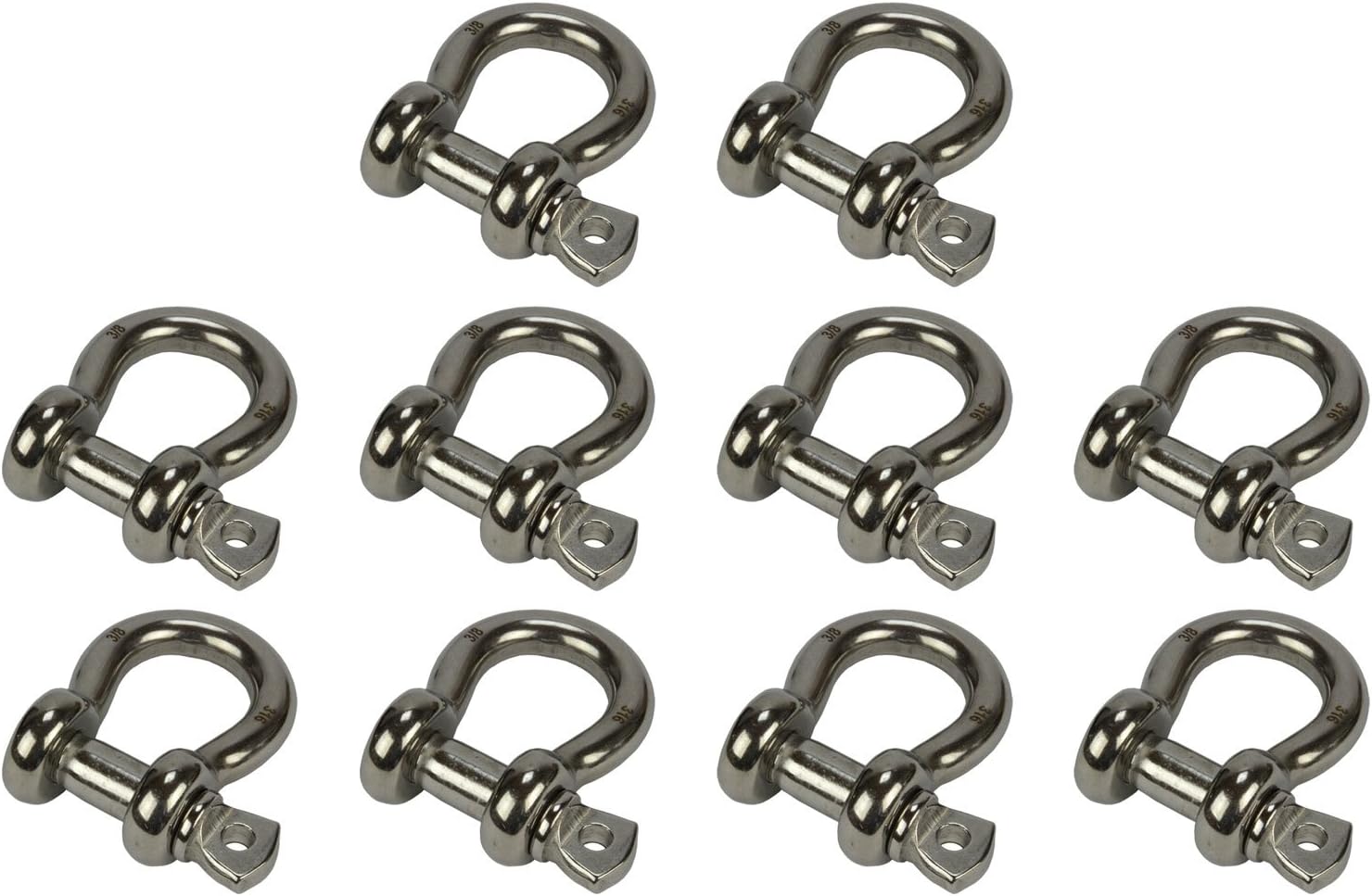 Anchor Shackle D Clevis Bow Ring 316 Stainless Steel for Sailboat Rigging