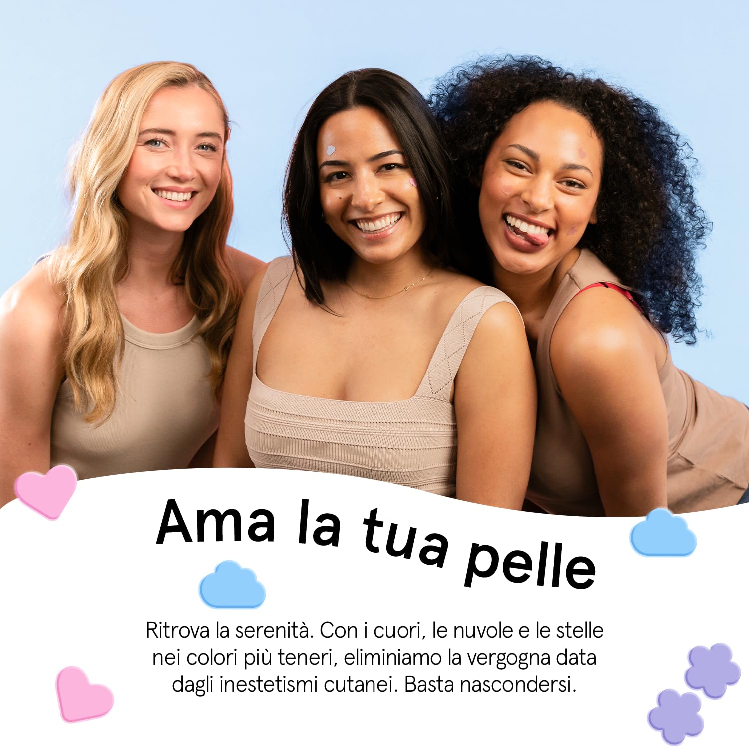 grace & stella Cerotti Idrocolloidali e Anti Imperfezioni Viso - Hydrocolloid Patch Dermatologicamente Testati, Vegan, Cruelty-Free [Misti, 72 Pezzi]
