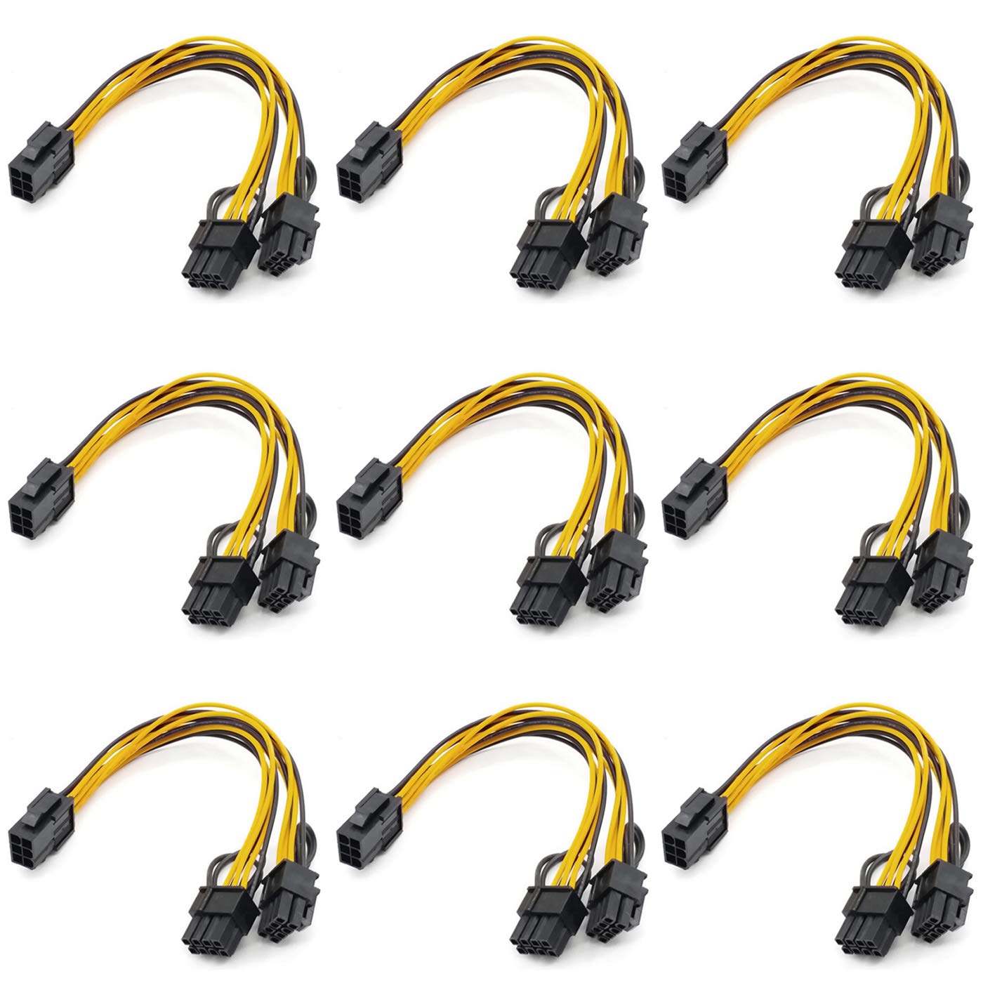 Buy Graphics Card 6 Pin to Double 8 Pin 6+2 Pin PCIE Adapter Cable line