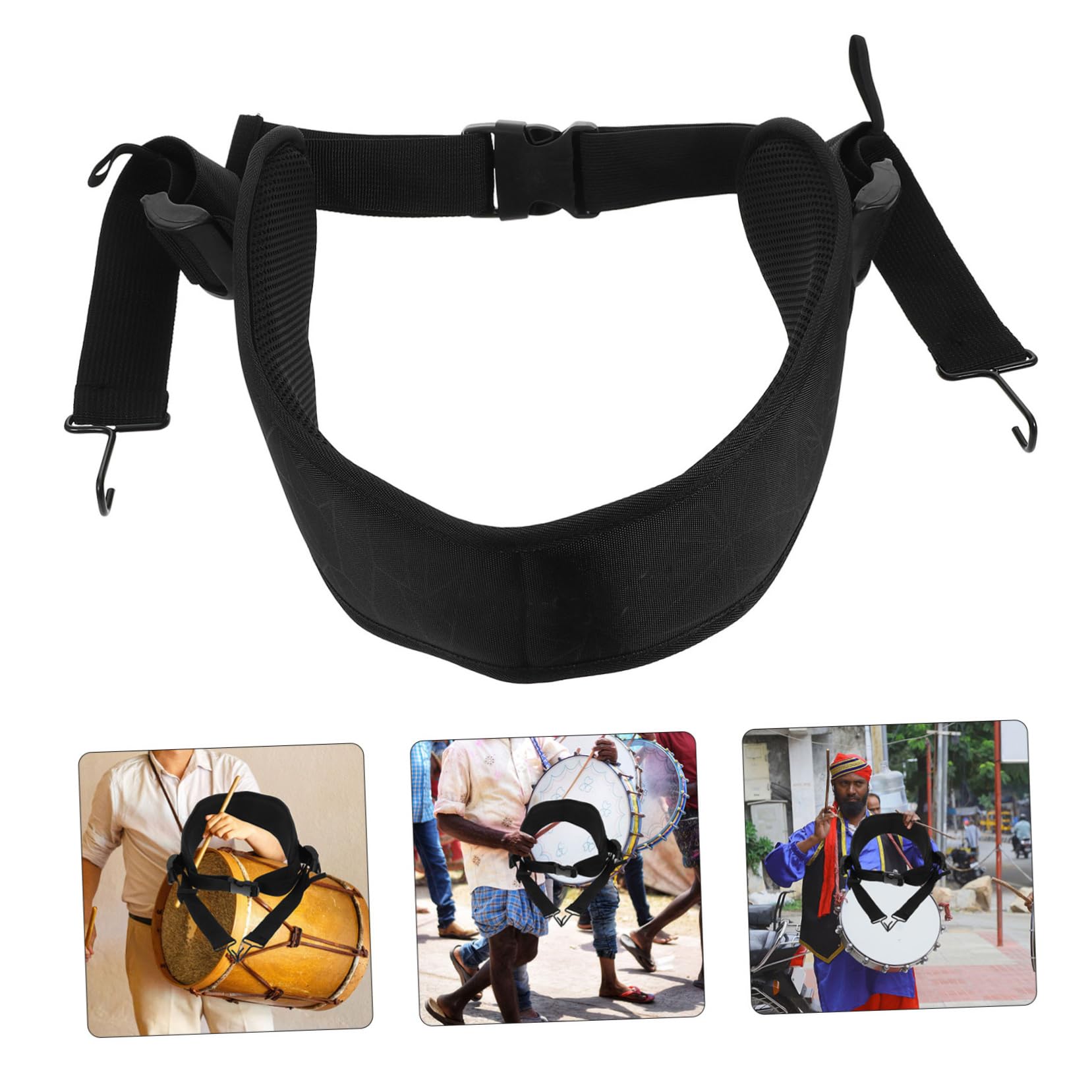 Einstellbarer Trommelgurt für Djembe und Snare Drum Breiter und Robuster Tragegurt Schultergurt aus Nylon mit Metallhaken Geeignet für Handtrommeln und Percussion-instrumente