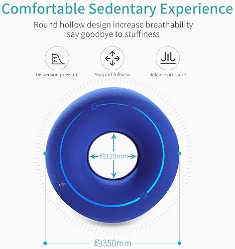 Miniatura 2 de Cojines de asiento inflables para aliviar la presión, cojín de aire para silla de ruedas para úlceras de cama, cómodos cojines inflables