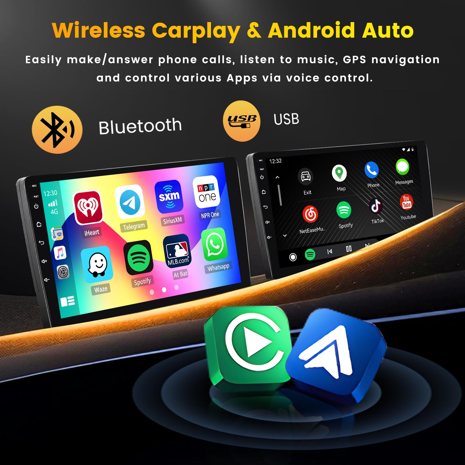 Hikity 2G 32G Android 11 Carplay Autoradio für Ford Focus ondeo C-AX
