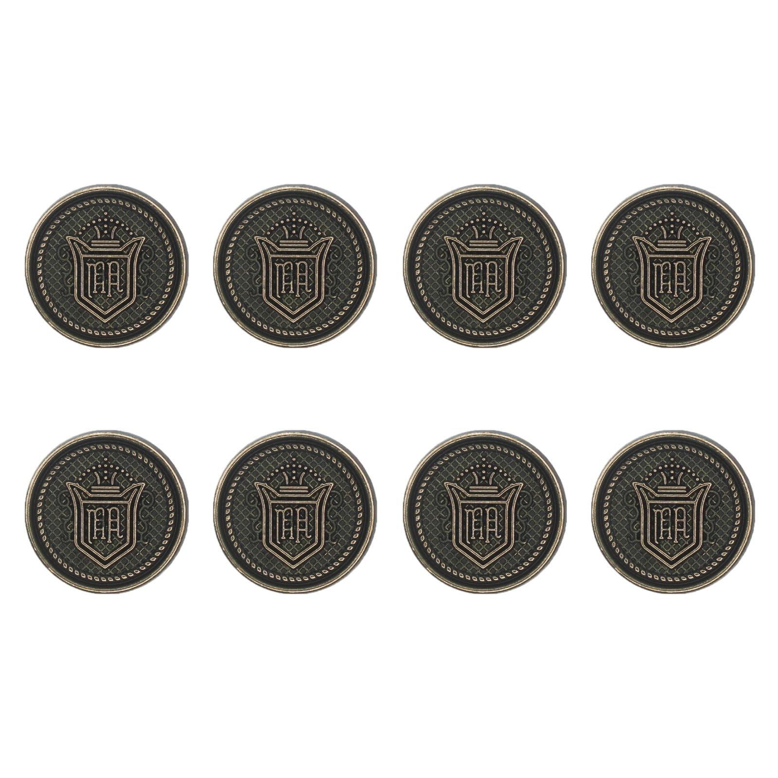 Ani accessories Round Royal Design Shank Button for Coat Blazer Suit, Sherwani and Indian Dresses Sports Coat Size (Pack of 8, Green)-image-32