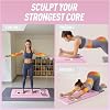 Foldable Pilates Tool, Helper for Slimming and Tightening, Timer, Resistance Band, Multi-Purpose Exercise Board, Abdomen, Arm, Leg and Full Body Workout, Sports Platform with Anti-Slip Pad