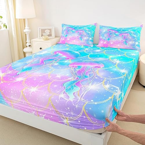 Miniatura 10 de Juego de sábanas de dibujos animados para niños, tamaño King, bonito juego de ropa de cama de esquí de animales árticos, decoración de habitación de