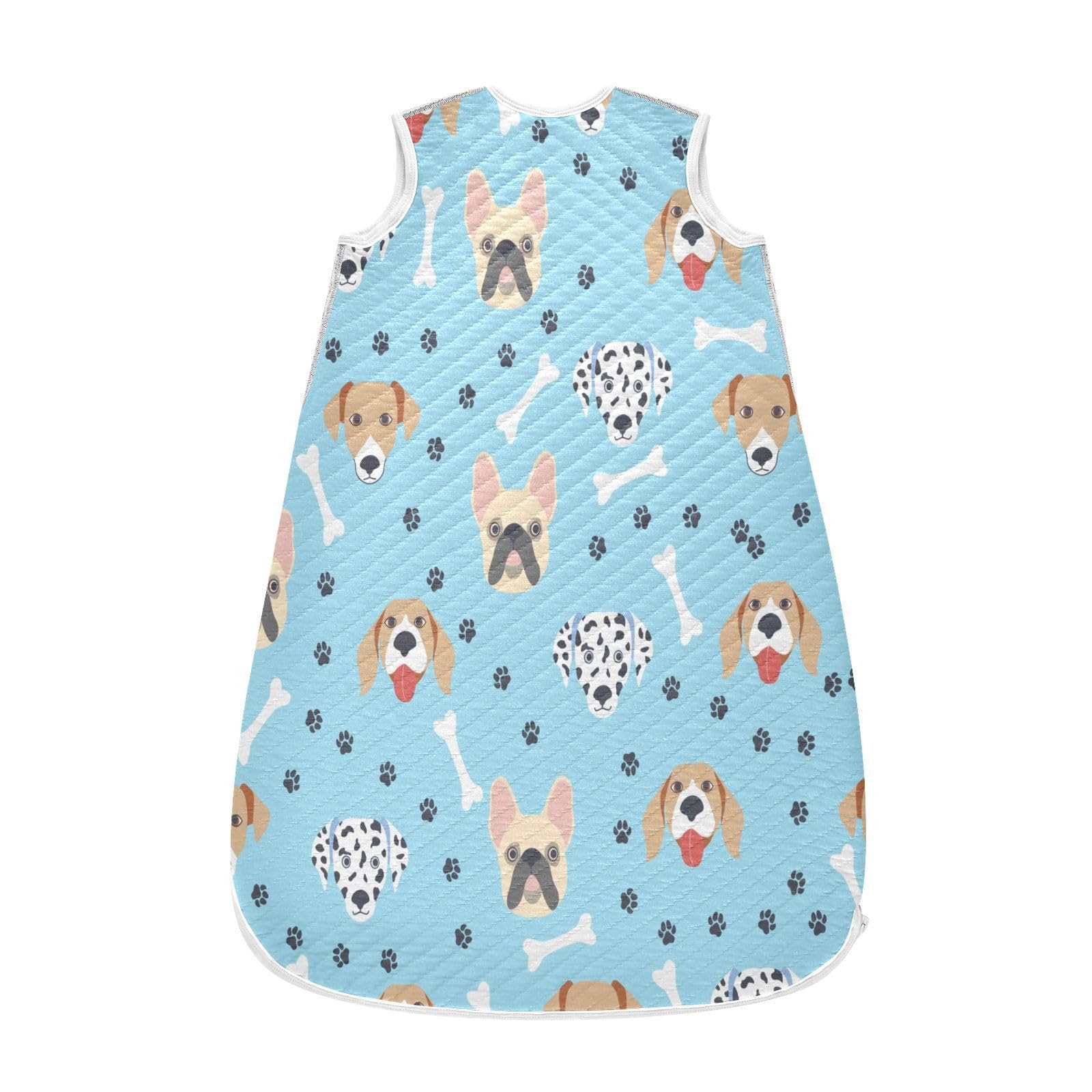 Kigai Cute Dogs Baby Sleep Sack Wearable Blanket Sleeping Bag 2-Way Zipper Soft Swaddle Transition Sack