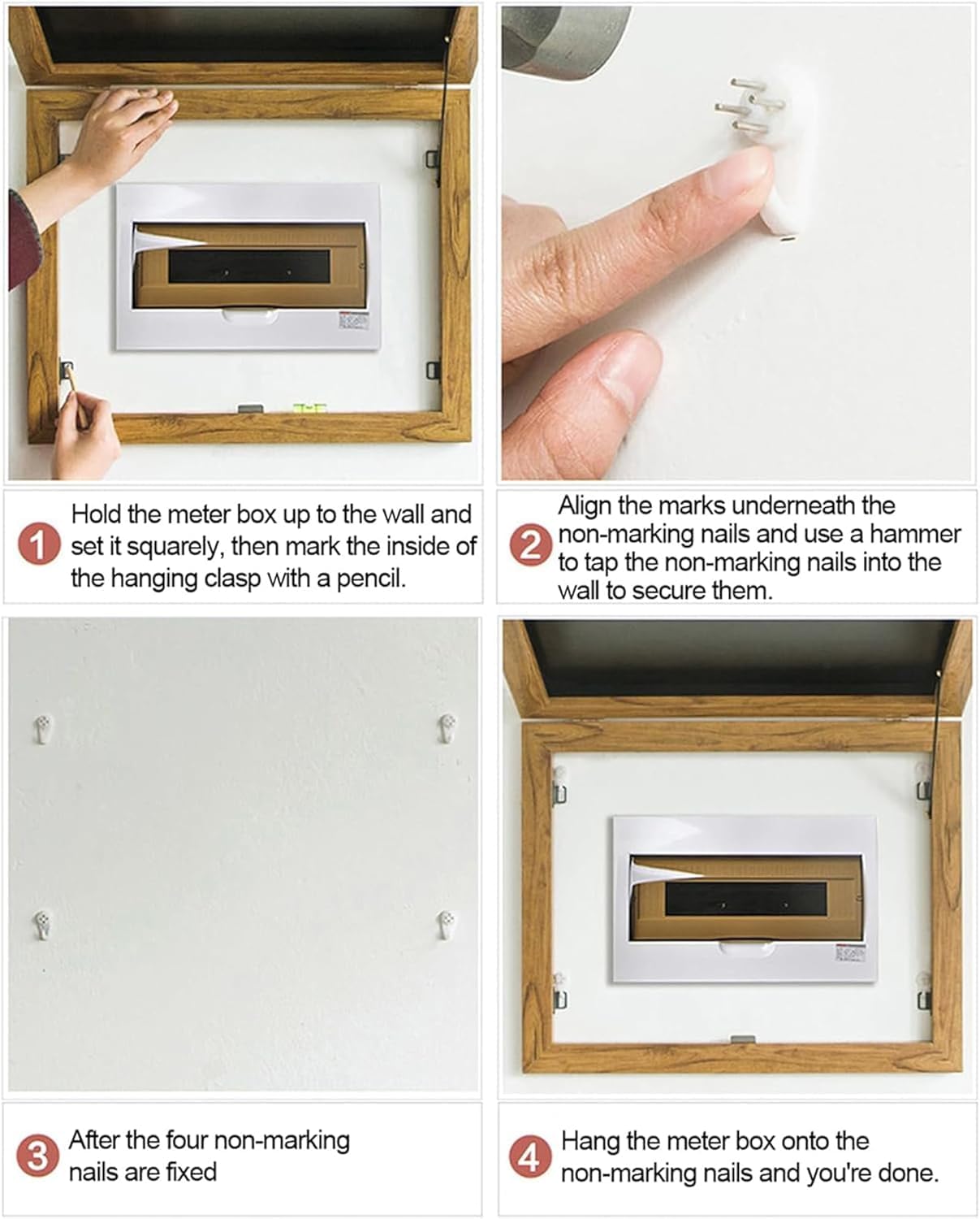 Cubierta decorativa para panel eléctrico, cuadro de contador montado en la pared, caja de utilidad oculta, ideal para el hogar, 55 x 65 cm