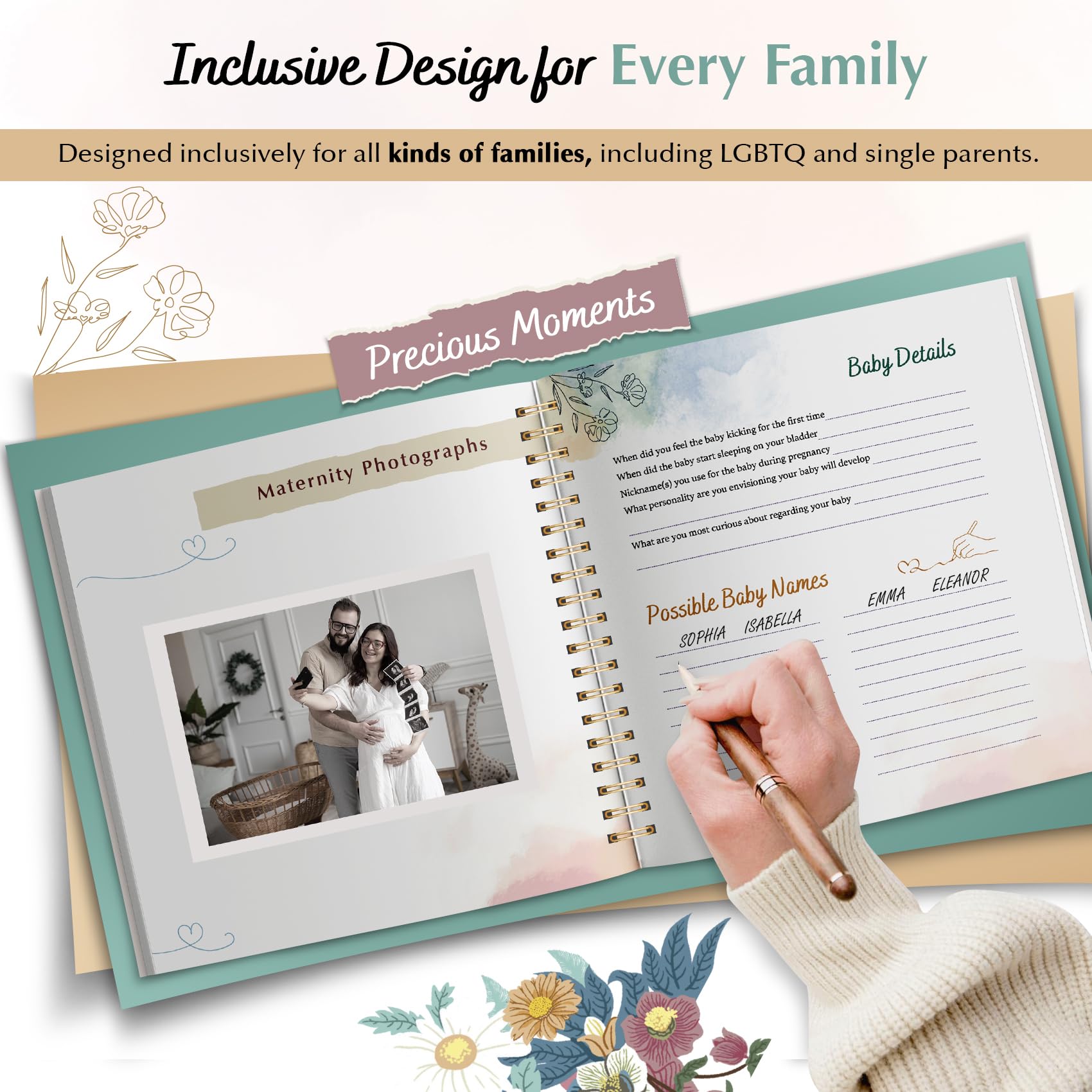 Diario per la gravidanza per la prima volta mamme – diario per gravidanza per mamme per la prima volta | My Pregnancy Journal Memory Book | Libro dei ricordi della gravidanza