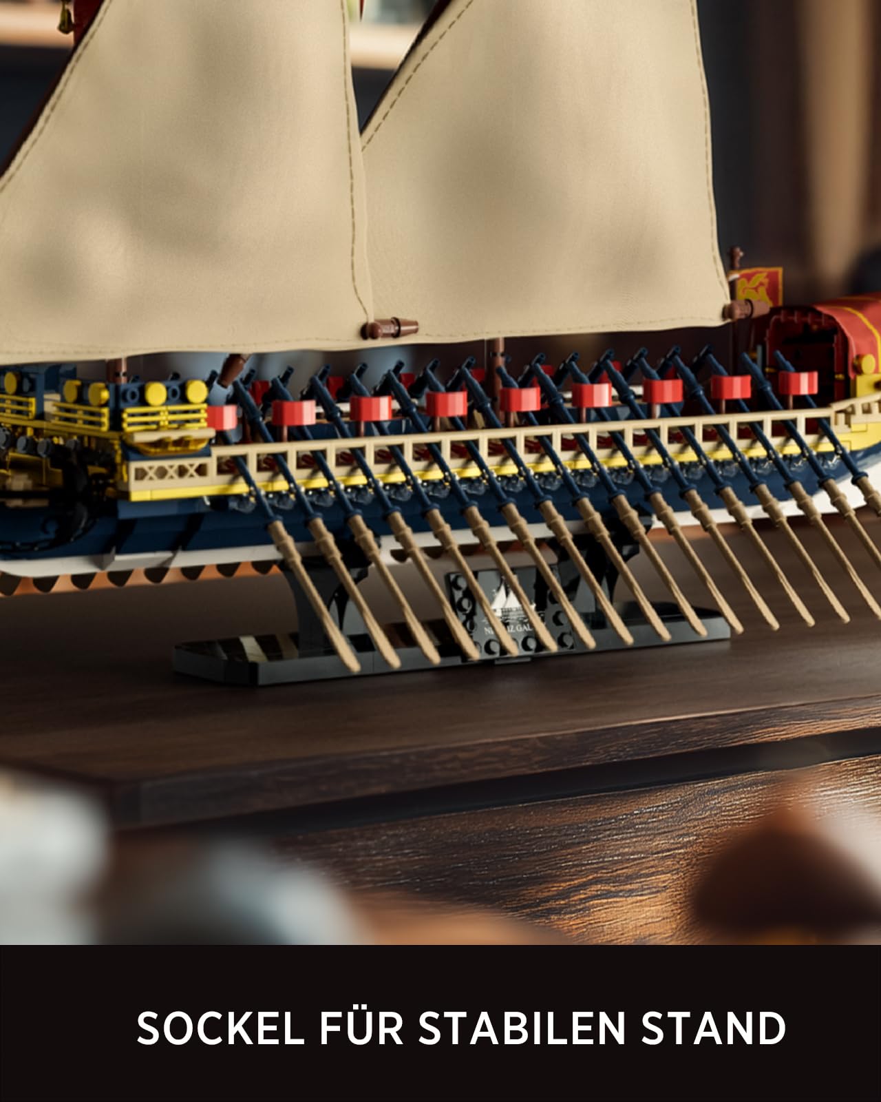 Nifeliz Galeeren-Segelschiff Modellbausatz für Erwachsene, Galeassen-Stil Flaggschiff Klemmbausteine zur Ausstellung und Sammlung, Geschenk für Schiffsenthusiasten (1.536 Teile, NF10338)