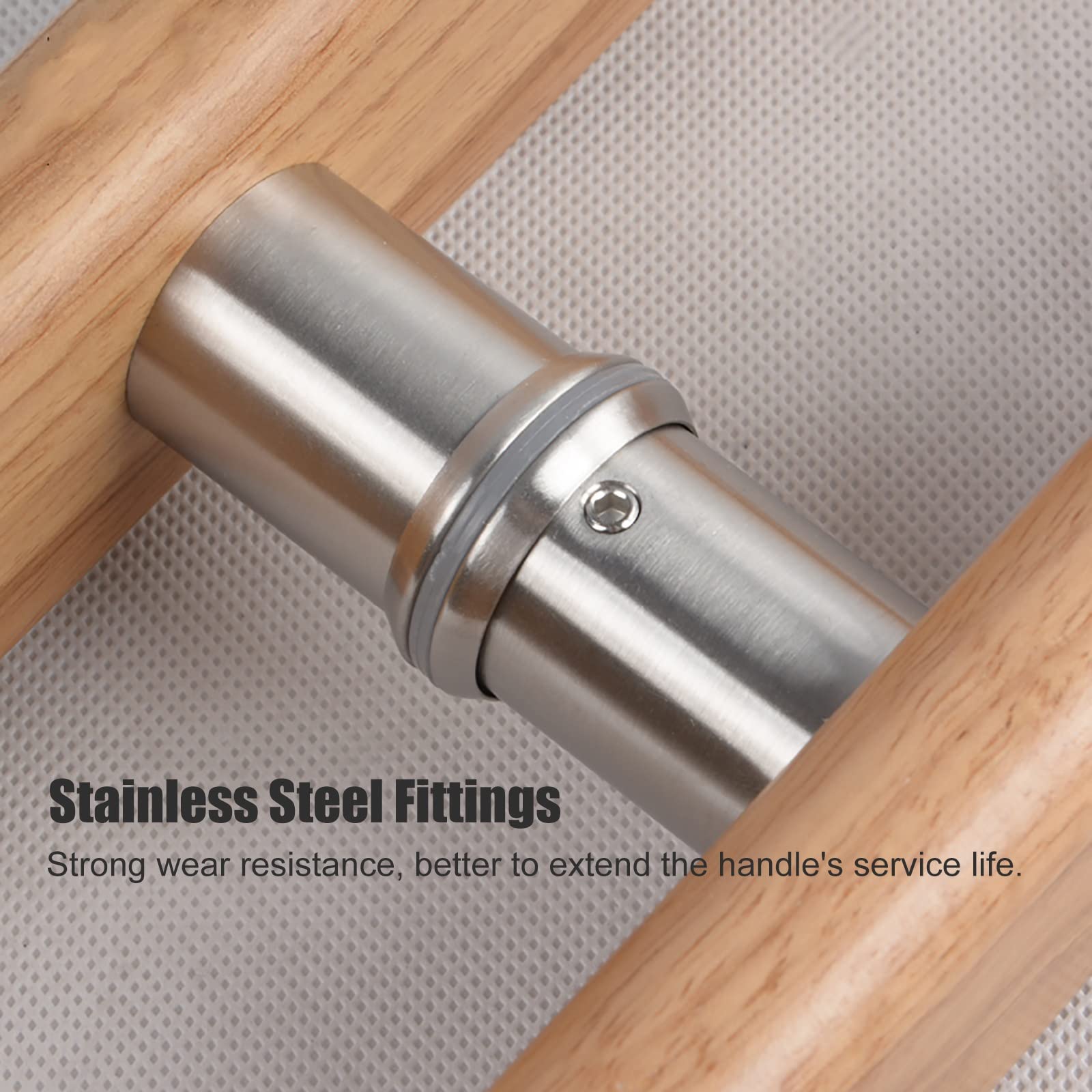 Manilla de Puerta de Madera de Doble Cara, Barra de Agarre en Forma de H para Puertas de Vidrio y Madera, Ideal para Estudios, oficinas y cocinas.