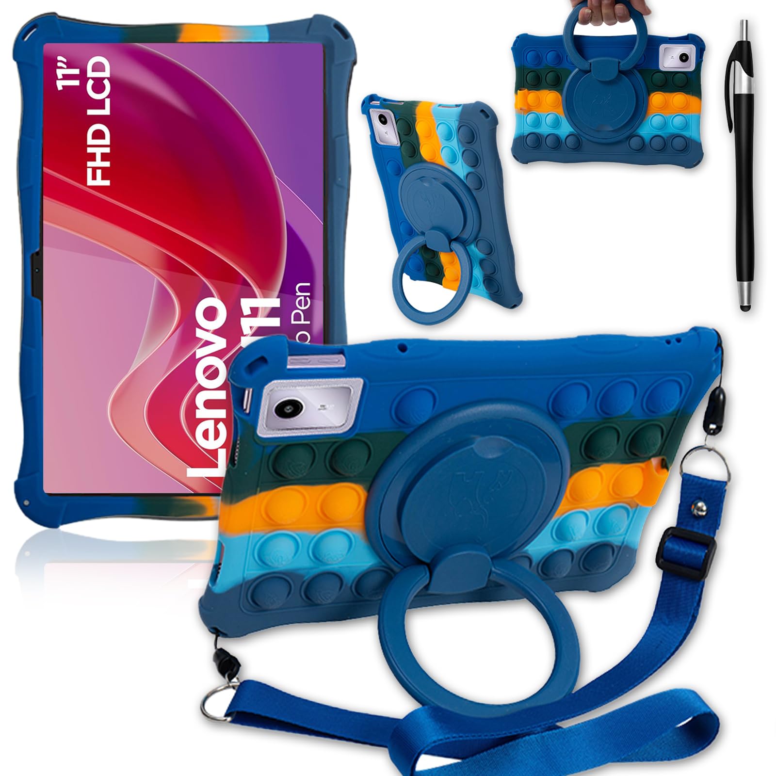 ATOOZ For Lenovo Tab 11 Case For Kids 11 Inch,Silicone Bubble Cartoons