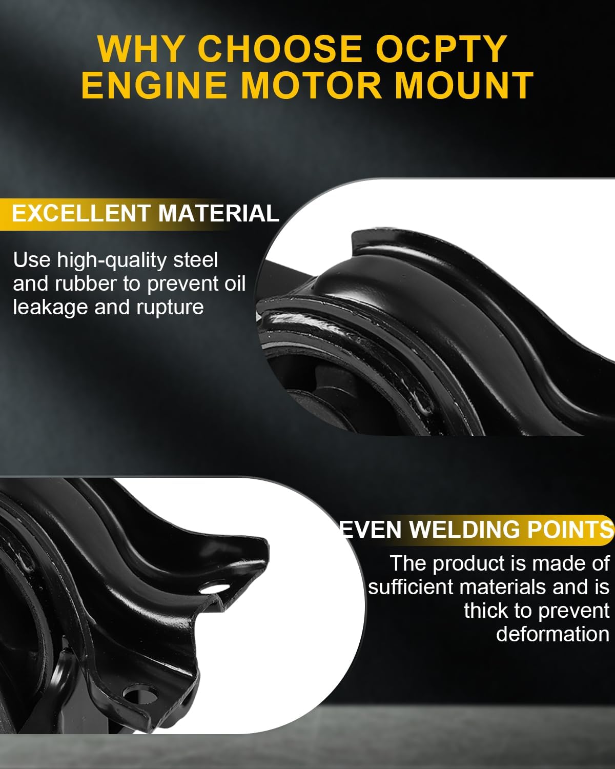 OCPTY Engine Motor and Transmission Mount Kit Compatible for Hyundai Sonata 2006 2007 2008 2009 2010 2.4L, Automatic Transmission, 3-PC Set, Replace # 218303K000, 218303K100