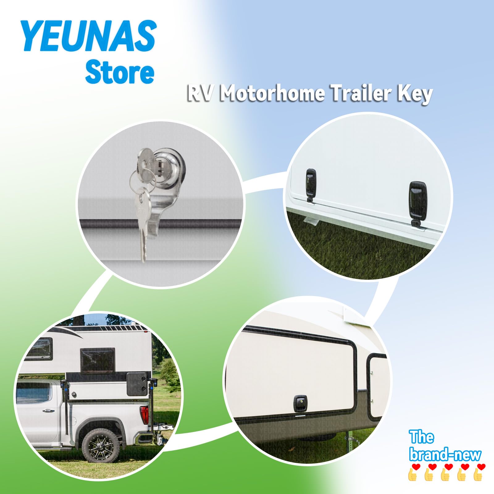 RV Camper Keys 1 Pack Of 4 Global Link Precut Keys (G301-G391 - Foto 7