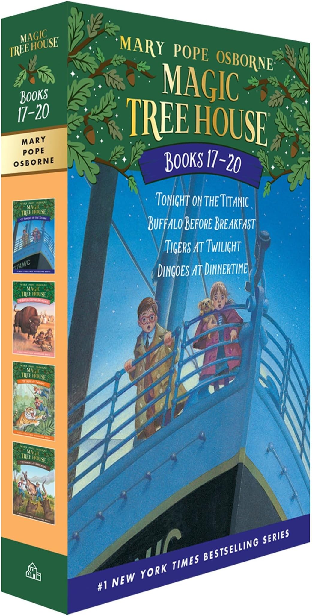 Magic Tree House Books 17-20 Boxed Set: Tonight on the Titanic; Buffalo Before Breakfast; Tigers at Twilight; Dingoes at Dinnertime