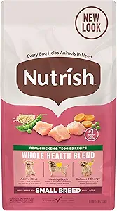 Nutrish Little Bites Small Breed Premium Natural Dry Dog Food, Real Chicken & Veggies Recipe, 6 Pounds (Packaging May Vary), (Rachael Ray Nutrish)