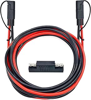 20FT SAE Extension Cable 10AWG SAE to SAE Quick Disconnect Wire Solar Panel Extension Cable with SAE Polarity Reverse Adapter for Automotive RV Battery Tender Motorcycle Cars Tractor(6m）
