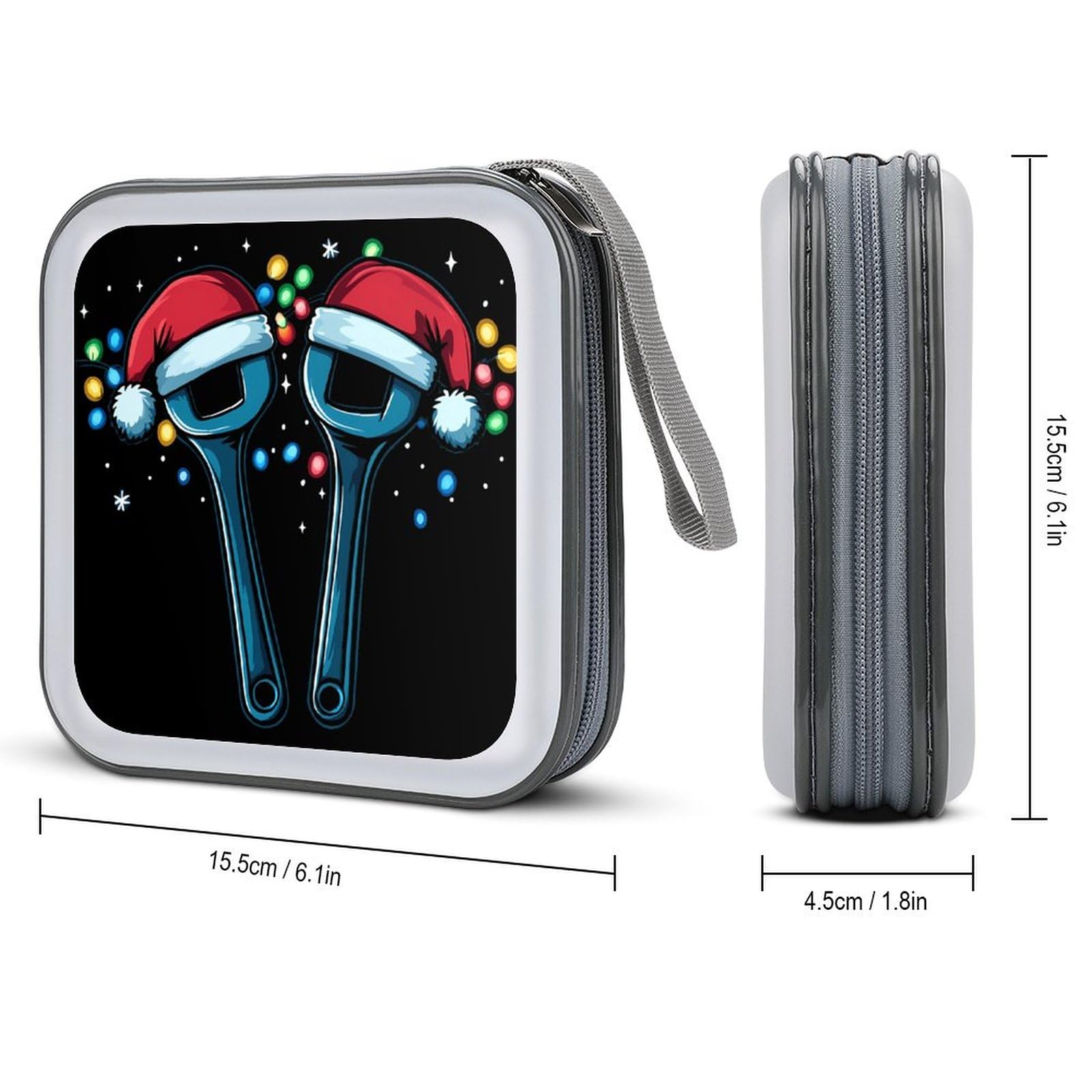 Tool Wrench Mechanic Christmas CD Case Plastic DVD Case Holder Wallet Disc Storage Organizer for Car Travel