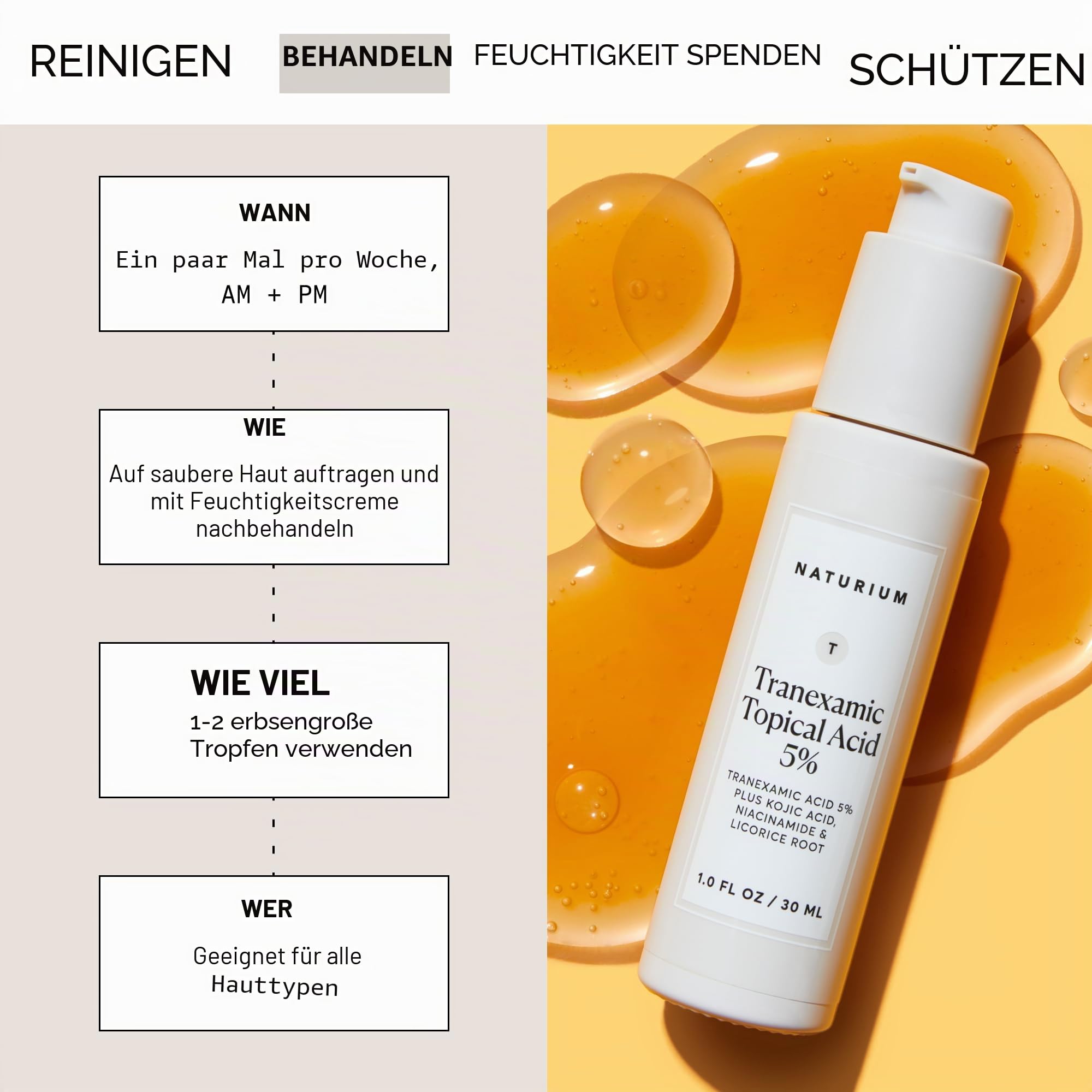 5% Tranexamsäure – für dunkle Flecken und Melasma mit Kojisäure