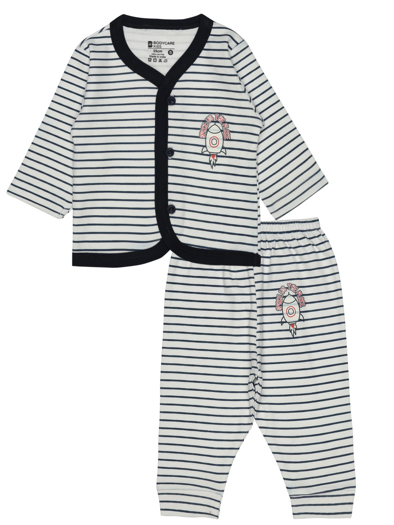 Cotton Unisex Top & Pajami Set-image-32