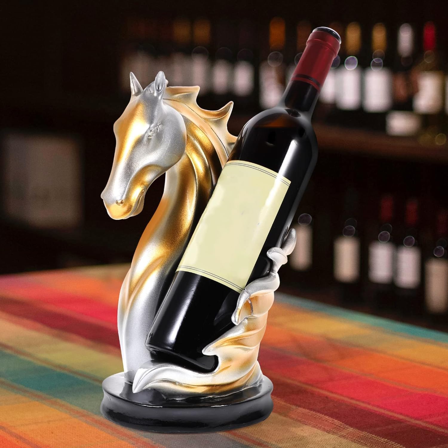CBEX Wine Rack,Wine Bottle Holder,Wine Racks Countertop Horse Statue Tabletop Wine Rack Horse Statues Home Decor Tabletop Decor Wine Rack,Unique Wine Gifts and Accessories for Wine Lovers Horse Gifts