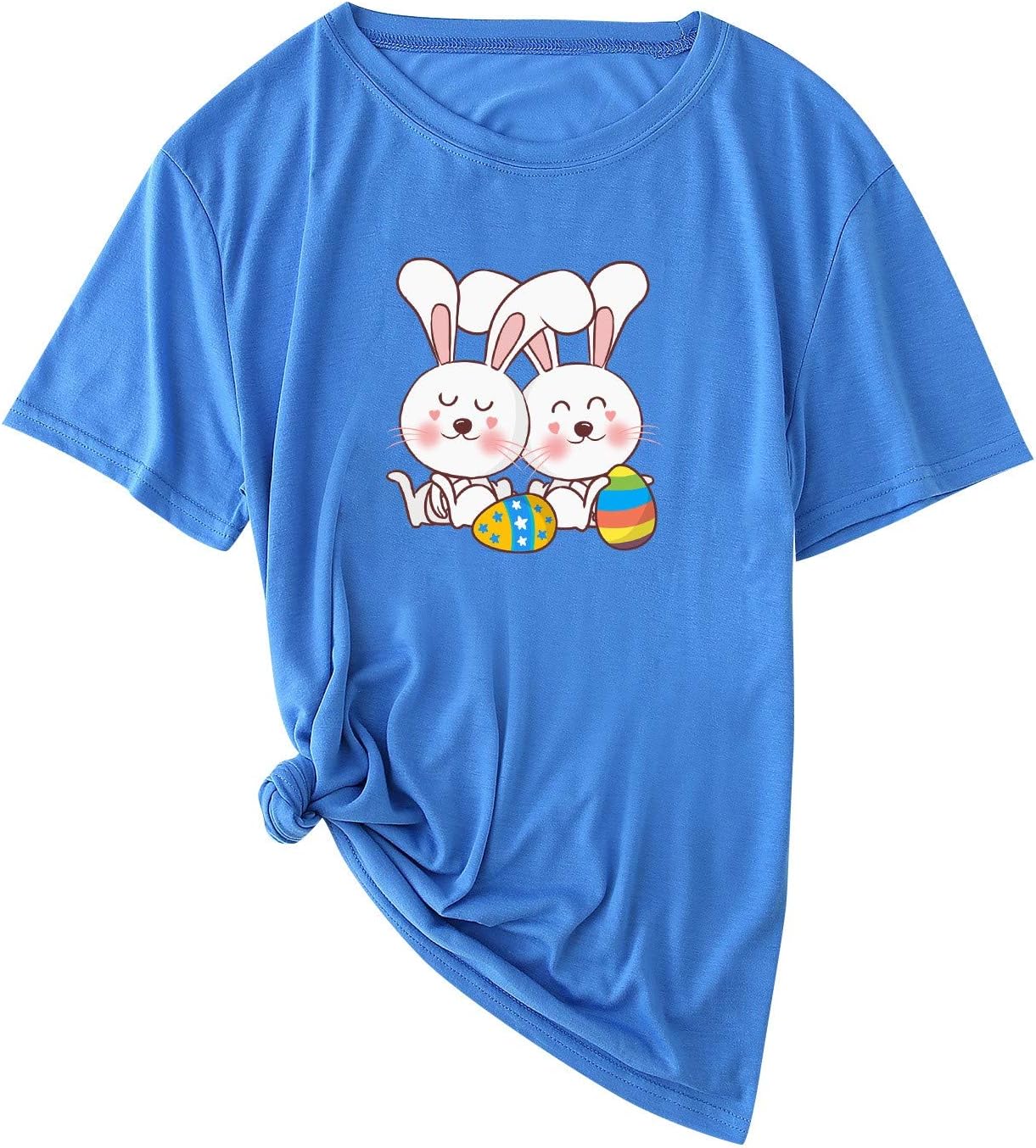 Casual Printed 211 Women's Regular Short Sleeve Top Blouse O Neck Rap Breastfeeding Maternity Mock yun 2470 Tunic Crochet Animal Waist Suit Tray Swim Cowl Size Peplum : Clothing, Shoes & Jewelry