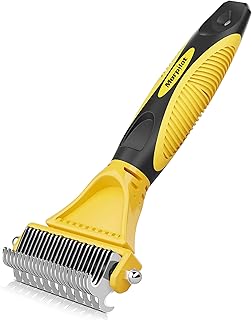 morpilot Pet Grooming Dematting Comb Tool Kit - Double Sided Blade Rake Comb, Pet Grooming Comb - Removes Loose Undercoat, Knots, Mats and Tangled Hair product image