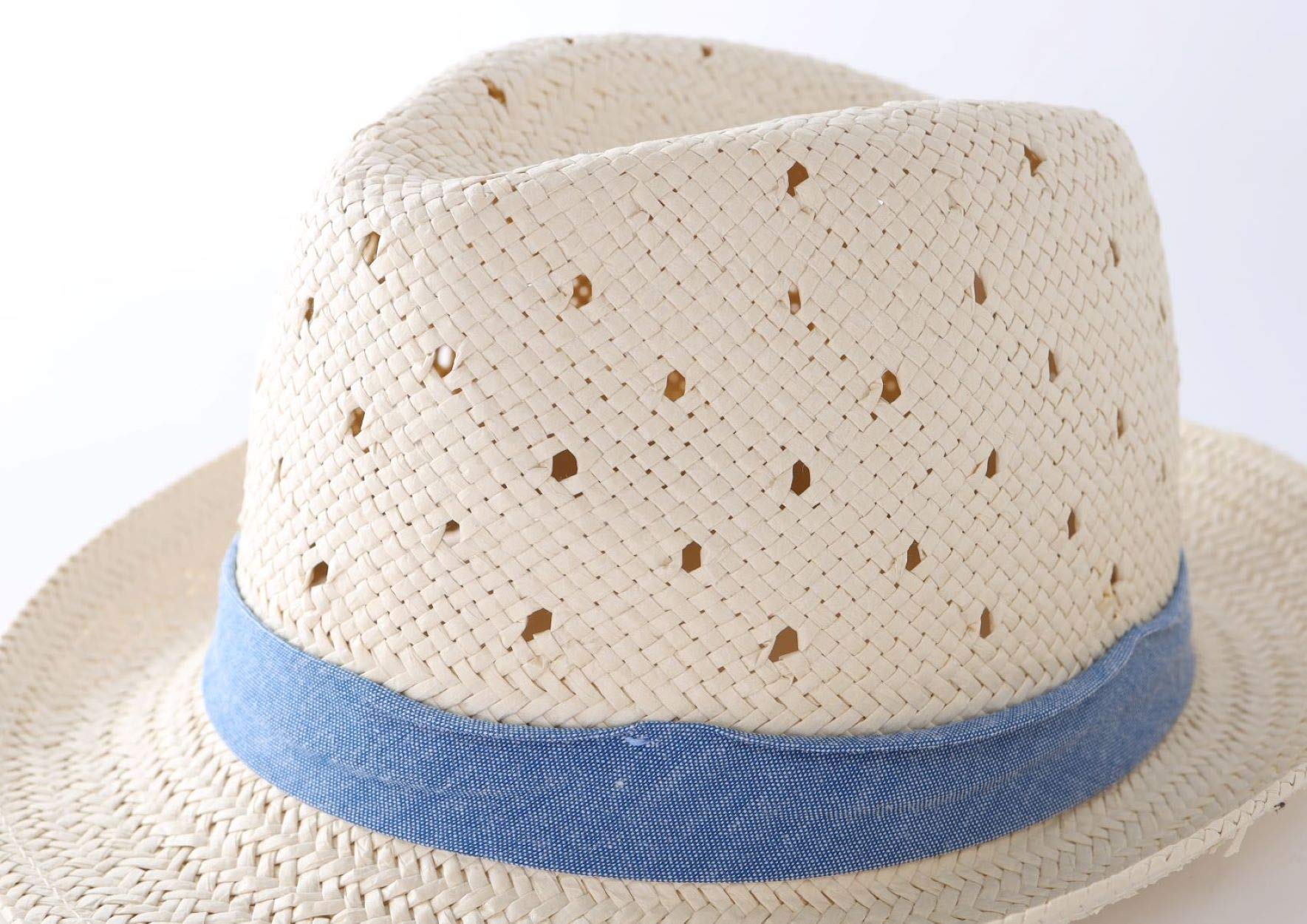 Chapeau de paille d'été pour enfants garçons Chapeau de protection solaire pour bébé Chapeau de plage Fedora