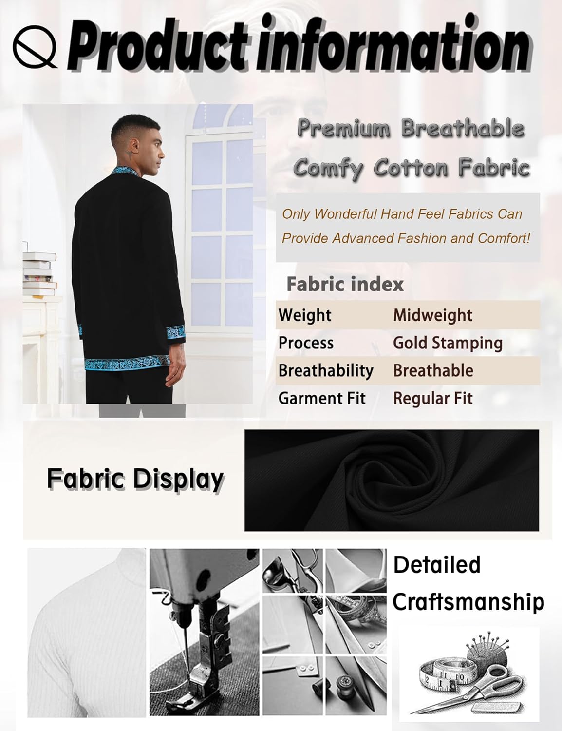 Mens African 2 Piece Set Nigerian Dashiki Metallic Traditional Suit Gold Stamp Printed Shirt and Pants Outfit - Image 4