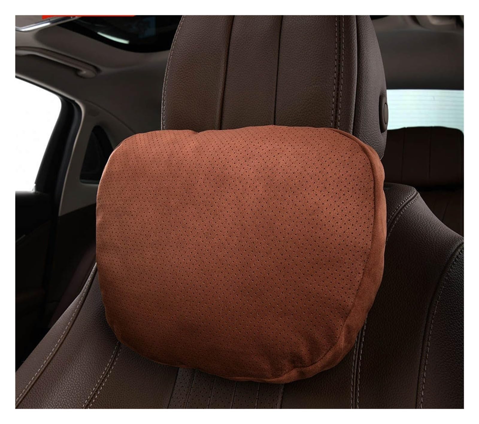 Reposacabezas Coche Almohada for reposacabezas de Coche, Soporte for Asiento, Suave, Universal, Ajustable, Almohadas for Cintura y Cuello, Almohada for reposacabezas de Coche(2Pieces Grey)