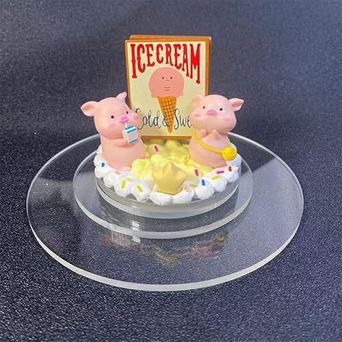 Miniatura 5 de FINGERINSPIRE 60 hojas acrílicas de círculos transparentes de 1.18 pulgadas, bases circulares en miniatura de 0.079 in de grosor, base de exhibición