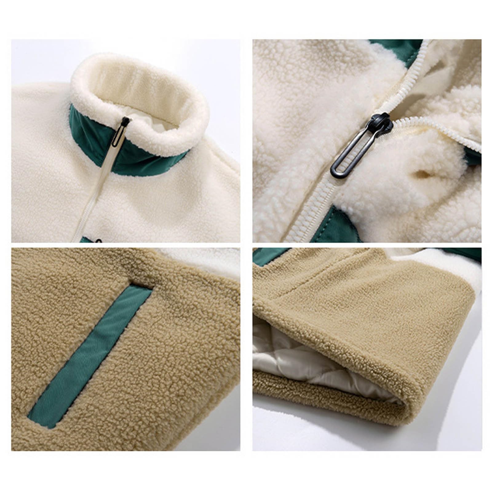 Chaqueta Polar Hombre Talla Grande, Chaqueta de Abrigo Informal cálida Acolchada y Gruesa con Bloqueo de Color para otoño e Invierno para Hombre