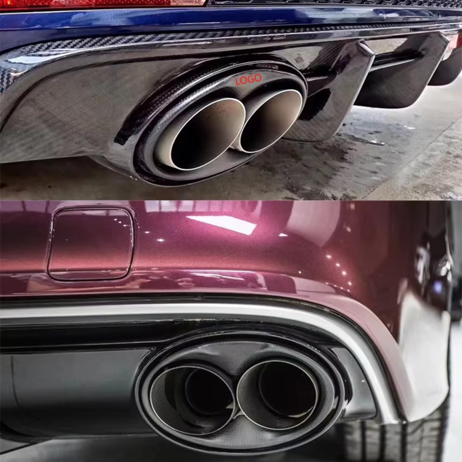 Embout Echappement Pour RS6 RS7 2012-2018 Mise À Niveau Du Tuyau D'échappement Embout De Silencieux Buse Voiture Embout Silencieux(12-15 S7)
