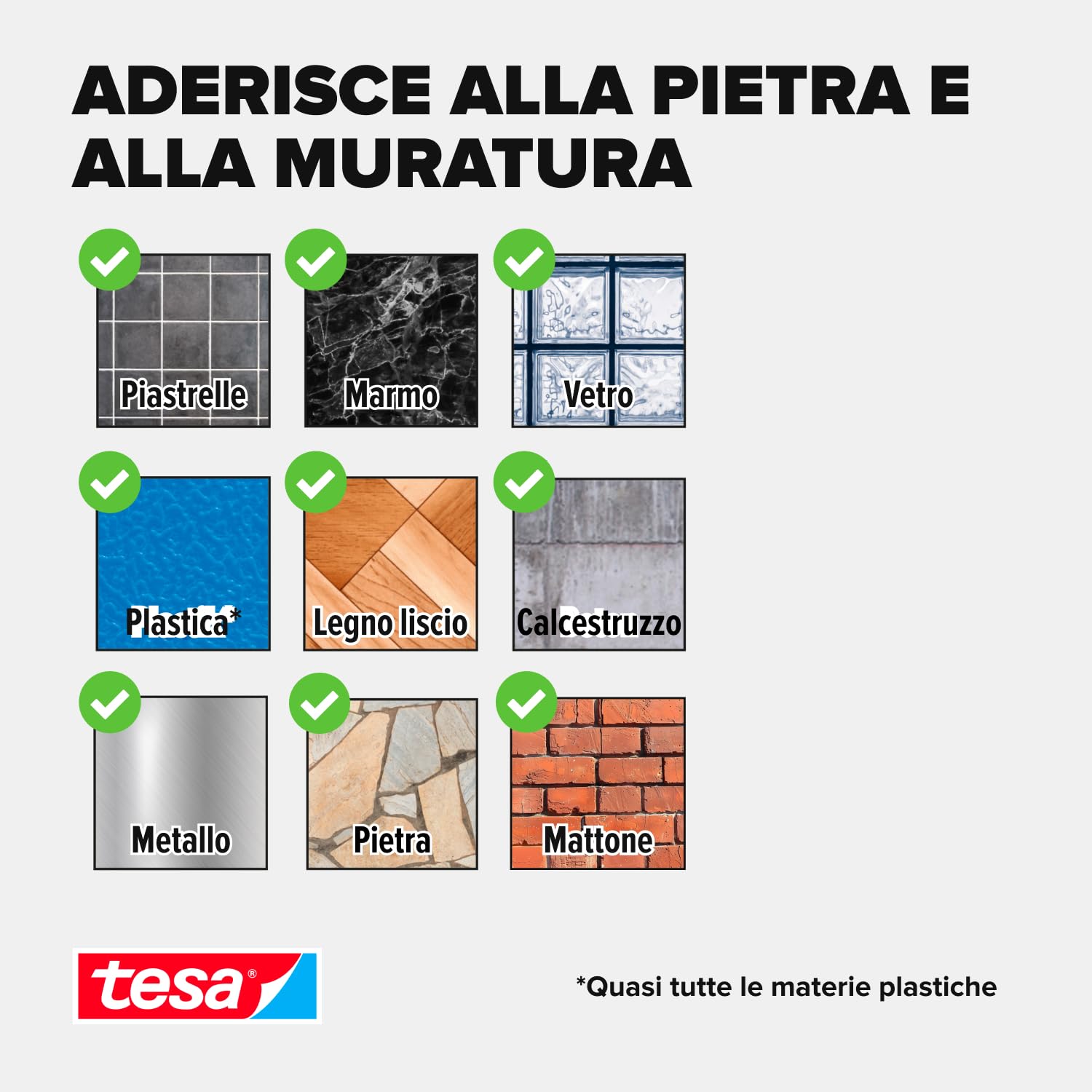Tesa Adjustable Adhesive Nail For Tiles & Metal 4Kg
