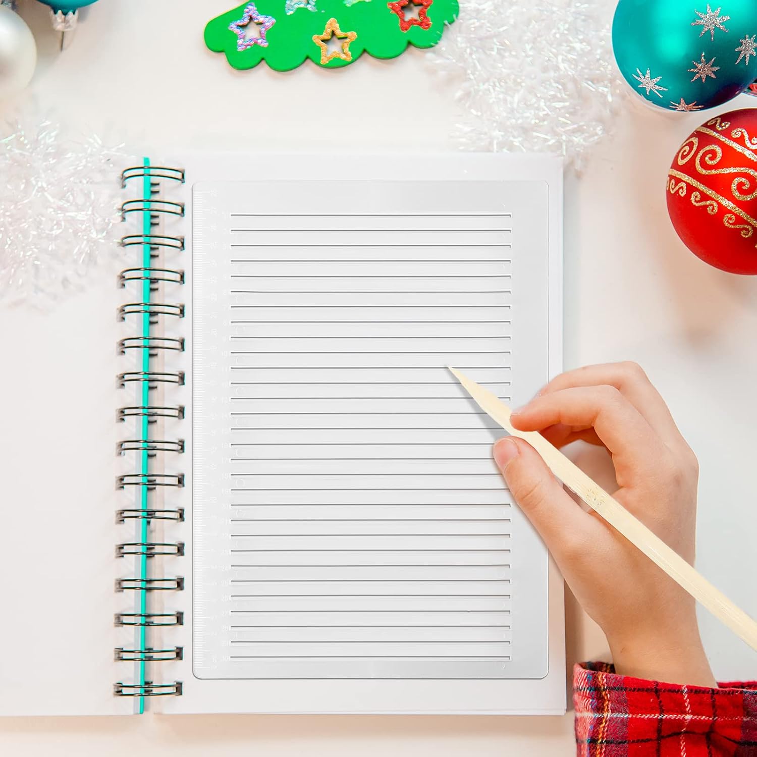 Buy 2 Packs Plastic Straight Line Stencil Template for Journaling