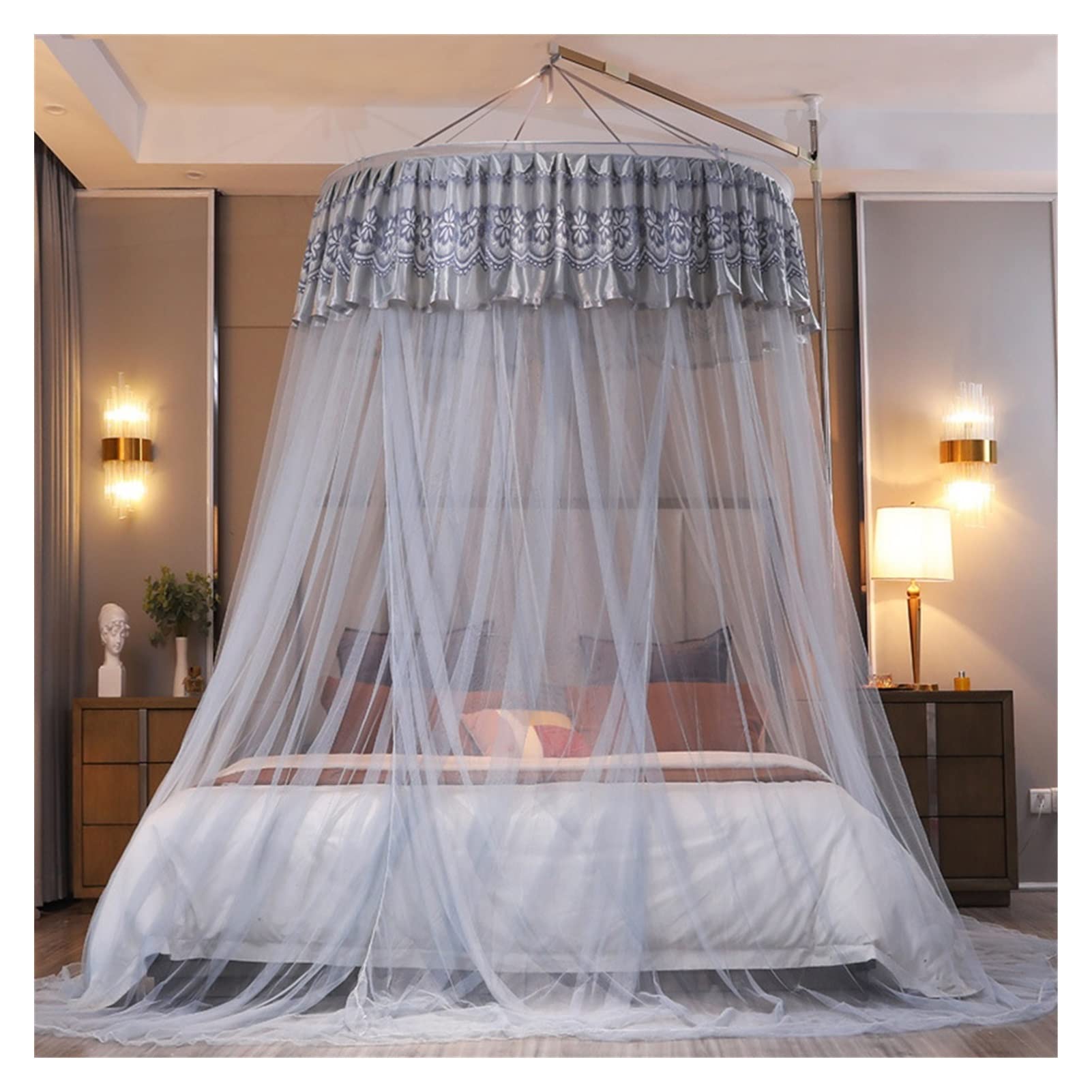 Moustiquaire pour lit de filles style baldaquin féerique pour décoration de chambre