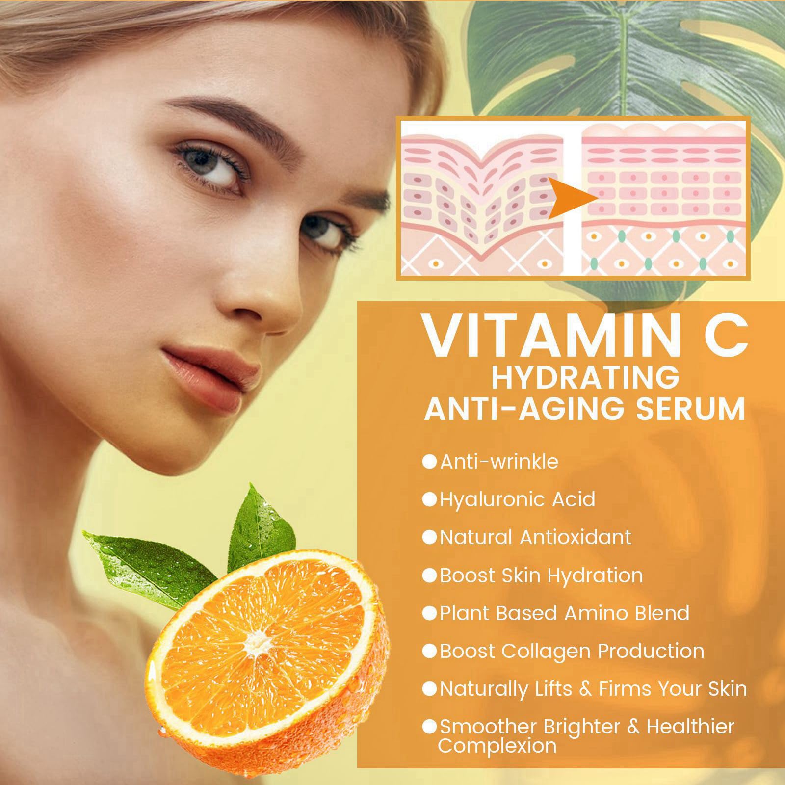 Turmeric Face Serum,20% Vitamin C Serum For Face Serum,Natural Turmeric Oil Skin Care,&Anti Aging&Wrinkle Face Serum,Impove Dark Spots Moisturizing Erase Fine Lines(Vitamin C+Turmeric)