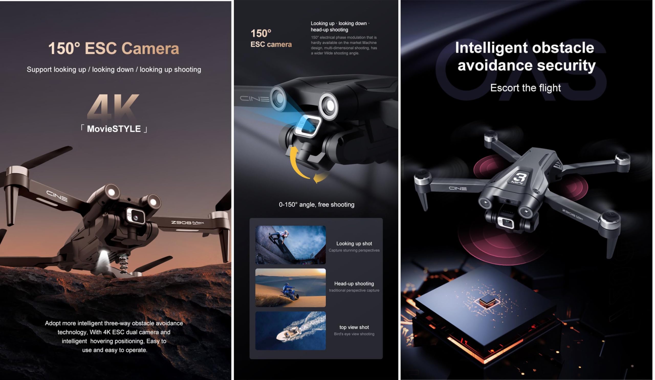 Z908 Pro Max Drone Profesjonalny silnik bezszczotkowy 8K GPS Dual HD Fotografia lotnicza FPV Unikanie przeszkód Quadrotor UAV