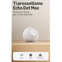 Amazon Echo Dot Max (ultimo modello) – Altoparlante Alexa con audio avvolgente, Hub Casa Intelligente integrato, Bianco ghiaccio