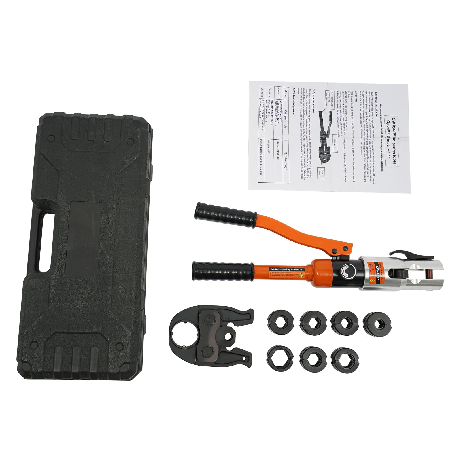 Zestaw szczęk zaciskowych, kompatybilny z kontur V 12-28, profesjonalne szczypce, hydrauliczne szczypce zaciskowe 10T, szczypce hydrauliczne z 7 sztukami form zaciskowych, szczęk zaciskowych do rur