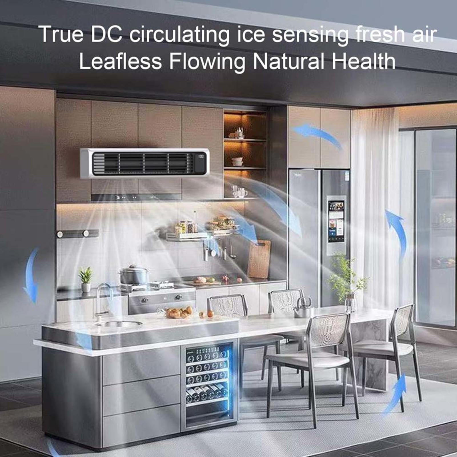 Mobile E Portatile Condizionatore Portatile Design Senza Lame Ventilatore Senza Pale Silenzioso Per Assemblaggio Senza Foratura Dotato Di Telecomando Per Casa, Ufficio, Viaggio