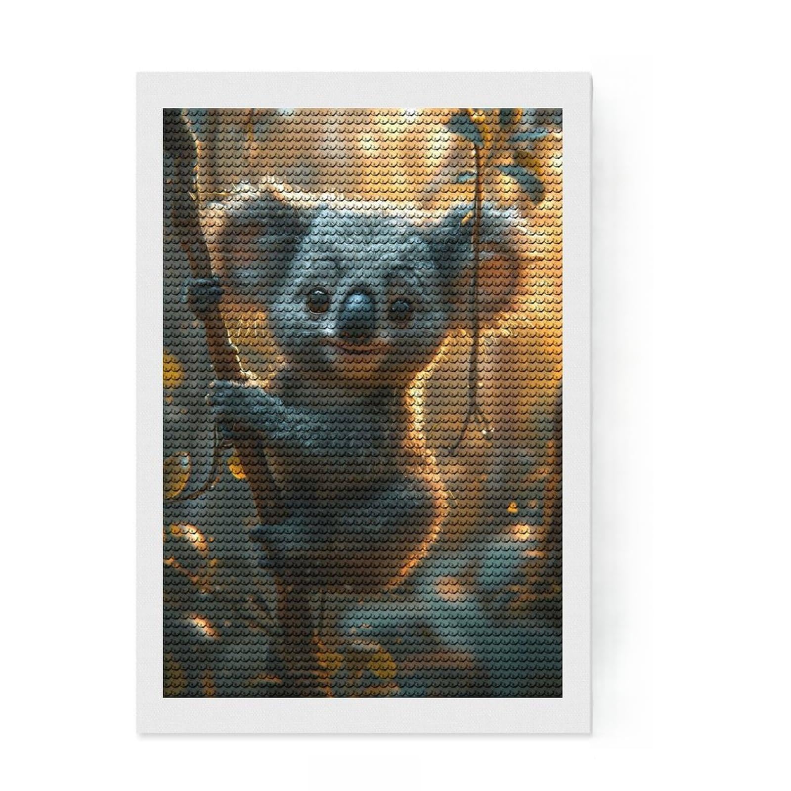 Junmoney A Cute Cartoon Koala Diamond Art Canvas 8"x12", for Women, Sparkling Round Gems, Gift Idea, Boho Decor, Satisfying Creative Project