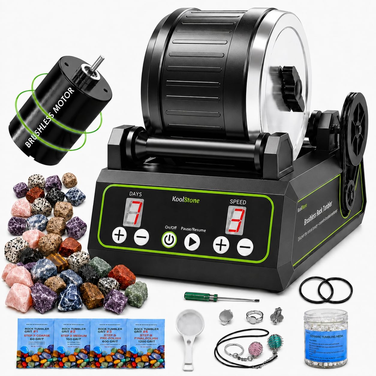 Photo 1 of KoolStone C1 Pro Brushless Rock Tumbler Kit